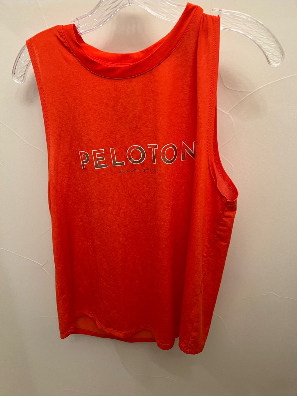 Peloton x spiritual gangster bright orange and gold Sleeveless Tank Top